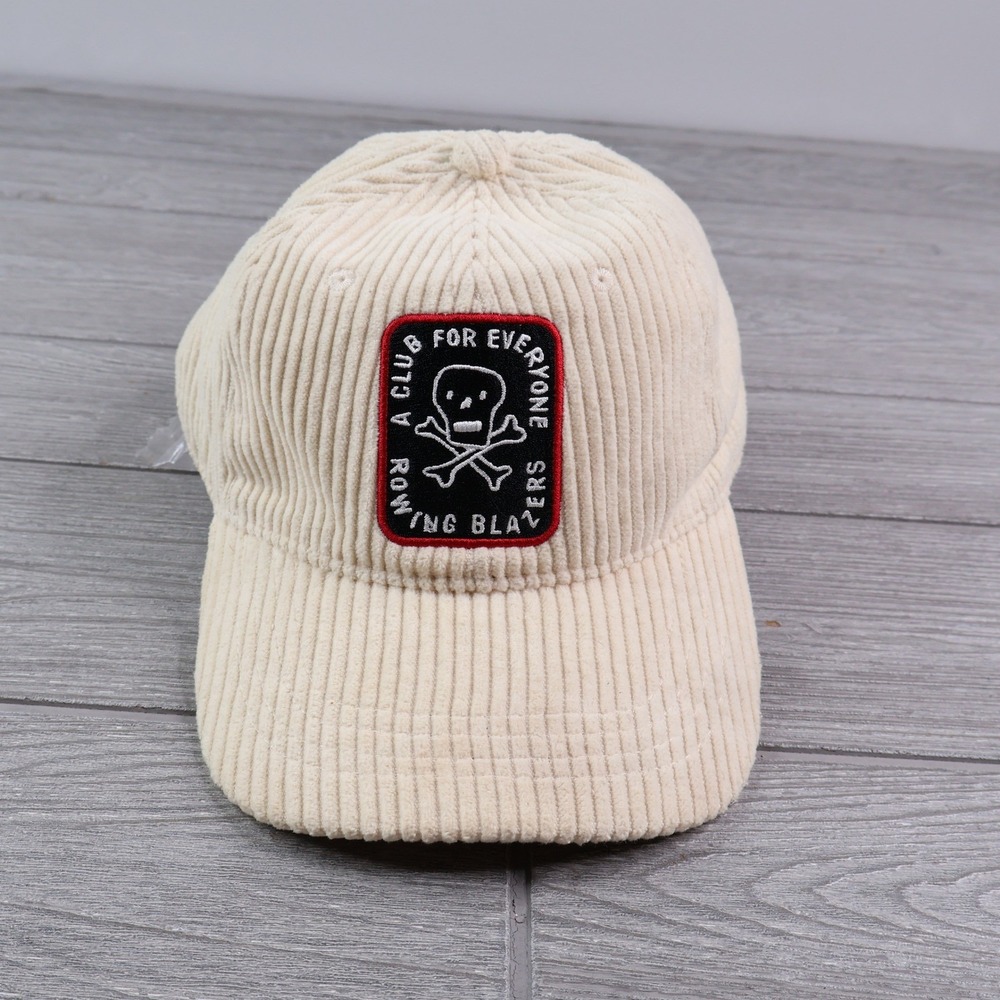 Rowing Blazers x Target Skull Crossbones Corduroy Hat Cap Cream Adjustable